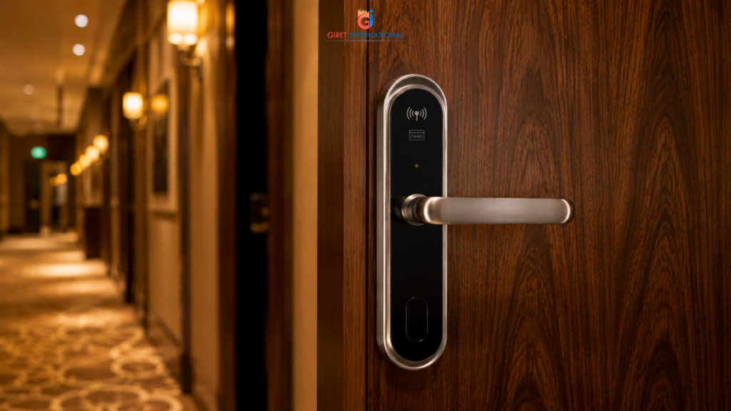 Modern Catus RFID Lock for Hotel with keyless access functionality