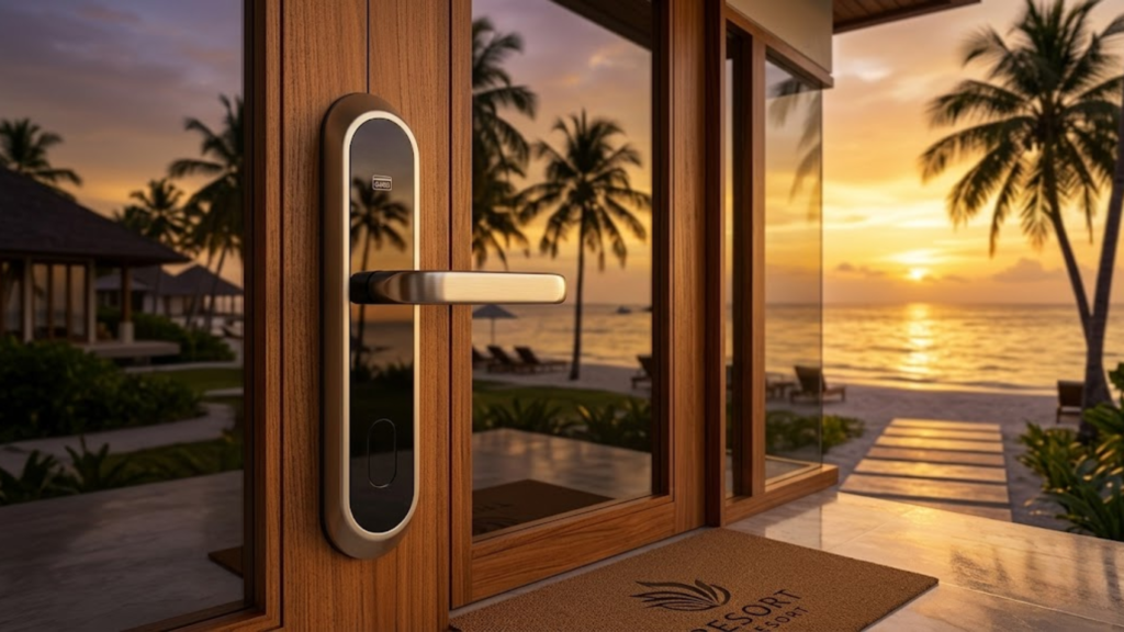 Modern Catus RFID Lock designed for hotels and hospitality properties