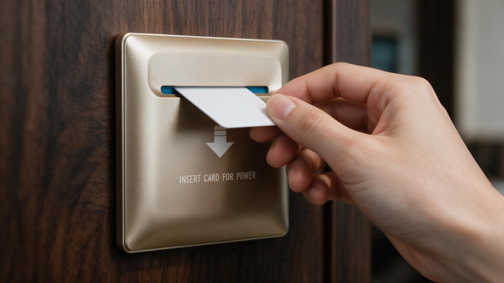 ESS Switch for Hotels with intelligent key card power management system