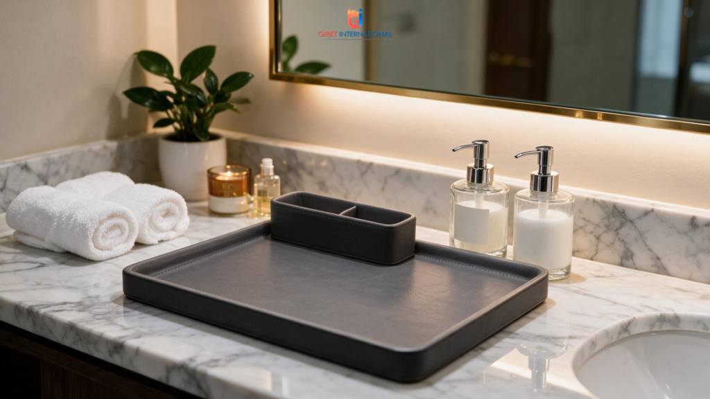 Elegant Tray Leatherite by Giret for luxury hotel rooms
