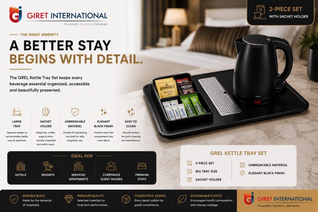 Tray for hotel
